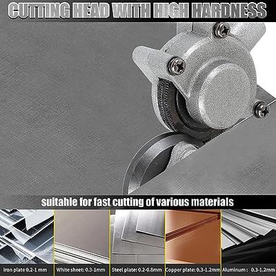 2023 New Electric Drill Plate Cutter Attachment Drill Attachment Metal  Cutter Sheet Metal Cutter Drill Attachment Double Headed Sheet Metal  Nibbler Cutter for Cutting Metal Plates Hard Materials 