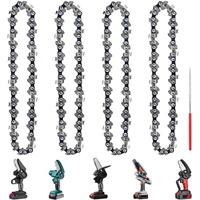 O-CONN Mini Chainsaw Chain, 6-Inch Replacement Guide Saw Chain for 6 inch  Mini Cordless Electric Portable Battery Powered Handheld Chainsaw (4  Pieces