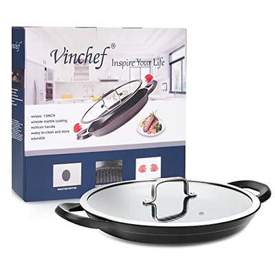 Vinchef Nonstick Grill Pan for Stove tops  13.0 Skillet, Indoor Induction  Cast-aluminum Grill Pan with Lid and Anti-Scalding Tools, GRANITEC Nonstick  Coating, Dishwasher & Oven Safe - Yahoo Shopping