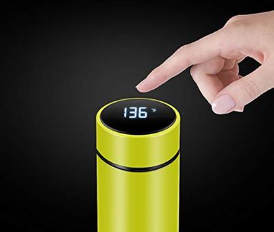 Tea Infuser Bottle - Coffee thermos - Smart Sports Water Bottle with LED  Temperature Display,Double Wall Vacuum Insulated Water Bottle - Travel Tea