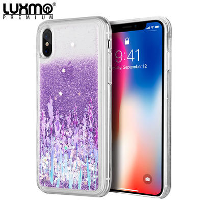 Pink Glitter Cascade Protective Phone Case - Fits iPhone XR