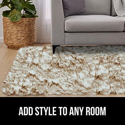 Gorilla Grip Fluffy Faux Fur Rug, Machine Washable Soft Furry Area Rugs,  Rubber Backing, Plush Floor Carpets for Baby Nursery, Bedroom, Living Room  Shag Carpet, Home Decor, 2x8 Runner, Frosted Tips 