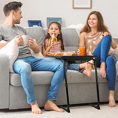 LORYERGO TV Tray - TV Table, Folding Table Trays, w/6 Height & 3 Tilt  Angle, w/Cup Holder, Dinner Tray for Eating on Couch, Laptop, Bed & Couch