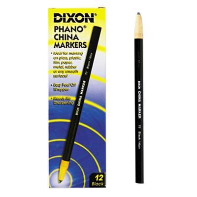 SHARPIE Peel-Off China Marker Grease Pencils, Black, Box of 12