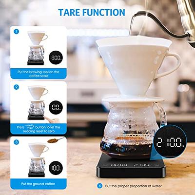 Digital Kitchen Scale High Precision Coffee Scale for Espresso