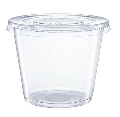 Fuling Small Plastic Containers with Lids, Jello Shot Cups