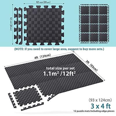 Gym Flooring Puzzle Exercise Mats: Sportneer 1/2 Thick 12 x 12