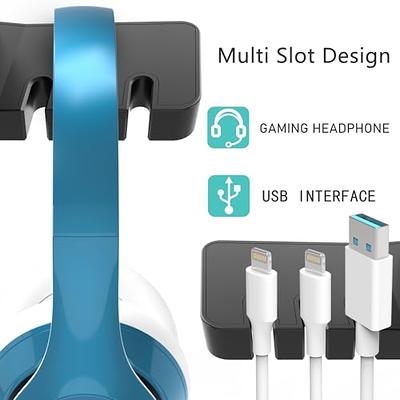 cozoo Headphone Stand with USB Charger Desktop Gaming Headset Holder Hanger  with 3 USB Charger and 2 Outlets - Suitable for Gaming, DJ, Wireless  Earphone Display,Gaming Desk Accessories,Gifts for Him 