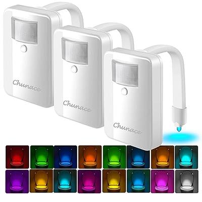 Chunace Toilet Night Light 3 Pack, Motion Sensor Activated LED 16