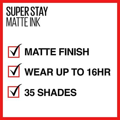  Maybelline Super Stay Matte Ink Liquid Lipstick Makeup, Long  Lasting High Impact Color, Up to 16H Wear, Ground-Breaker, Maple Leaf Red,  1 Count : Beauty & Personal Care