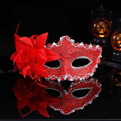  SIQUK Couple Masquerade Masks Sequins Venetian Party Mask  Plastic Halloween Costume Mask Rhinestone Mardi Gras Mask for Couples Women  and Men : Clothing, Shoes & Jewelry