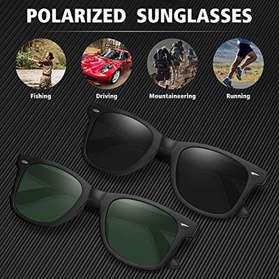 MEETSUN Polarized Sunglasses for Men Classic Retro Sun Glasses for Driving  Fishing 2 Pack Matte Black + G15 Lens - Yahoo Shopping