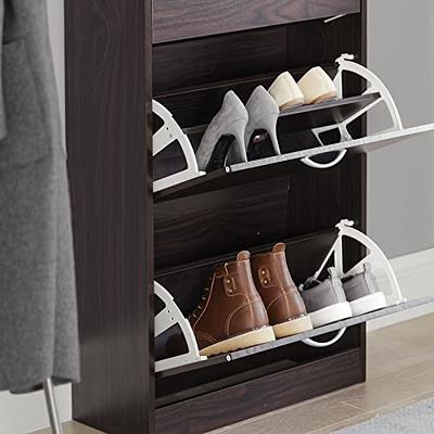 BYBLIGHT Lauren White Shoe Cabinet With Doors, Entryway Shoe Storage Cabinet,  Modern Free Standing Shoe Racks Storage Organizer BB-F1650XF - The Home  Depot