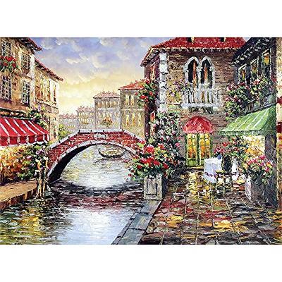 Jigsaw Puzzles 1000 Pieces, Rose Town - Painting Puzzles for