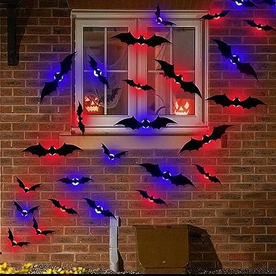 Glow In The Dark Halloween Stickers Bats & Spiders