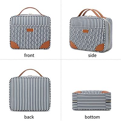 SHENHU Toiletry Bag with Hanging Hook Water-resistant Makeup Cosmetic Bag  Travel Organizer Case for Women Blue Stripe - Yahoo Shopping