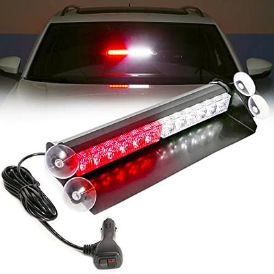 2 Pcs Car Alarm Light Dash Mount DC 12V Red LED Light Flashing Interior