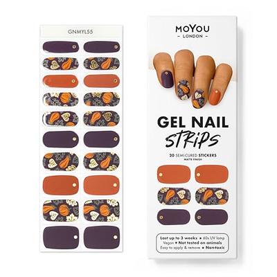 Semi Cured Gel Nail Polish Strips Waterproof Nail Stickers Self