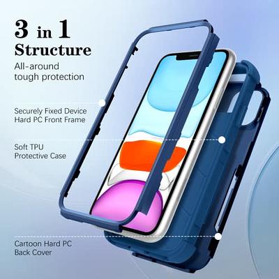 STSNano 3 in 1 Heavy Duty Case for iPhone 11 6.1” Cute Cartoon