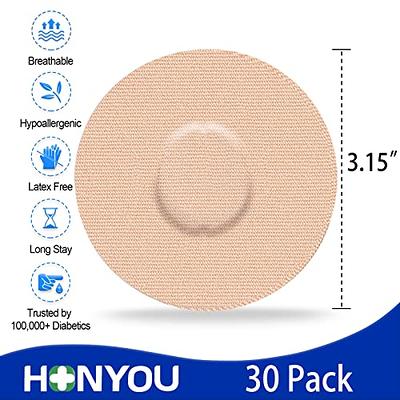 50Pcs Freestyle Libre Sensor Covers Waterproof Adhesive Patches Flesh  Flexible CGM Patches Without Glue Center Patches 