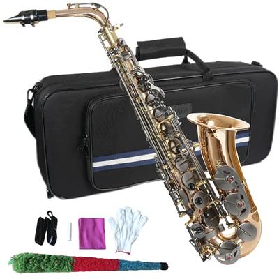 Gold Laquer E Flat Alto Saxophone with 11reeds,8 Pads cushions,case,carekit