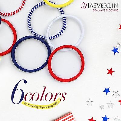  JASVERLIN Colorful Hair Elastic Bands, Mini