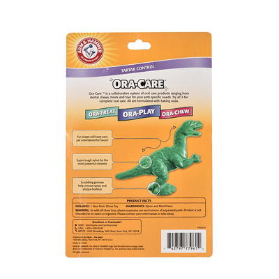 Arm & Hammer Ora-Play Denta-Saurus T-Rex Dental Chew Toy For Dogs, Best Dog  Chew Toy For The Toughest Chewers