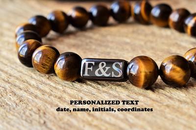 Anniversary Gift for Him Personalized Bracelet for Mens 