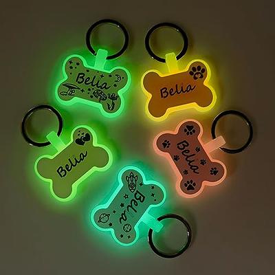 Providence Engraving Pet ID Tags in 8 Shapes, 8 Colors, and Two Sizes -  Personalized Dog and Cat Tags with 4 Lines of Customizable Text