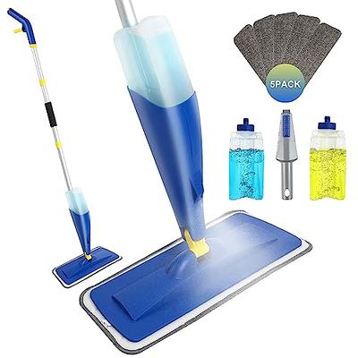 Wet Mops with 5X Washable Pads Spray Mops for Hardwood Floor Cleaning-  MEXERRIS Wood Floor Mops Dust Mops with 2X Bottles Commercial Home Use for