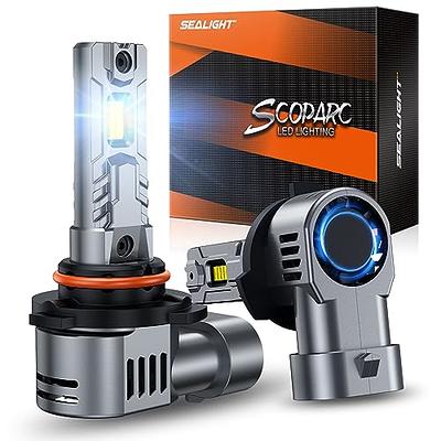 SEALIGHT 2023 Newest 9005/HB3 LED Headlight Bulbs, Real 1:1 Mini Size  20000LM 500% Ultra Brightness 6500K Cool White with 14000RPM Cooling Fan,  Halogen Replacement bulbs, Plug-N-Play, Pack of 2 - Yahoo Shopping