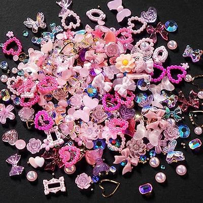  100Pcs 3D Flower Nail Charms Y2K Nail Charms for Acrylic Nails  Luxury Gold Butterfly Nail Charms for Nail Art 3D Nail Art Charms Bulk  Pearl Nail Charms Gold Gems for Nails