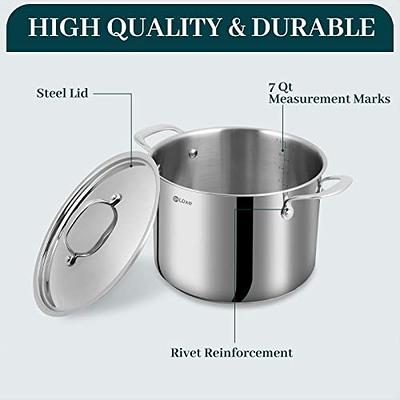 DELUXE Sauce Pan with Lid, 8 Quart Stainless Steel Saucepan with Double  Handle, Multipurpose Large Cooking Pot for Sauces Pasta, Suitable  Induction/Electric Gas Cooktops, Dishwasher Oven Safe - Yahoo Shopping