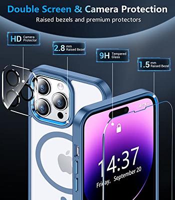 Temdan for iPhone 12 Case for iPhone 12 Pro Case,[Compatible with  Magsafe][2 Pcs Glass Screen Protector] [Not Yellowing] Slim Thin Shockproof  Phone