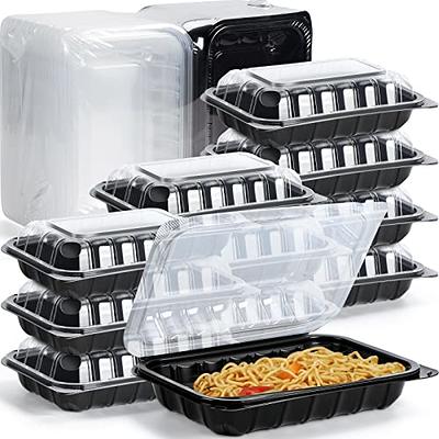 16 oz Pint Deli Plastic Food Microwavable Storage Containers With Lids BPA  FREE