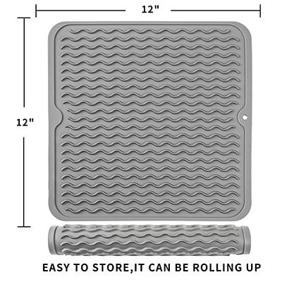 MicoYang Silicone Dish Drying Mat for Multiple Usage,Easy  clean,Eco-friendly,Heat-resistant Silicone Mat for Kitchen Counter or  Sink,Refrigerator or Drawer Liner Translucent XXL 24 inches x 18 inches -  Yahoo Shopping