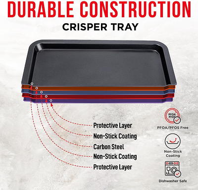 Crisper Tray Set Non Stick Cookie Sheet Tray Air Fry Pan Grill