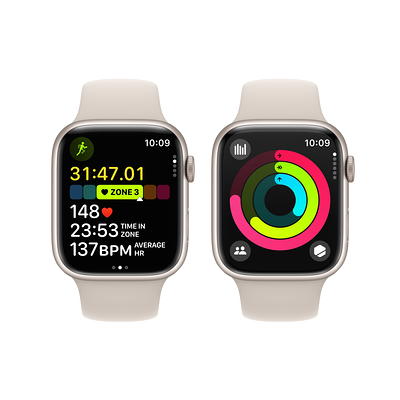 Apple Watch Series 9 GPS 45mm Midnight Aluminum Case with Midnight Sport  Band - M/L with AppleCare+ (2 Years)