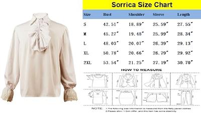 VOXGET Mens Pirate Shirt Renaissance Vampire Halloween Victorian Steampunk  Gothic Ruffled Medieval Costume Tops White - Yahoo Shopping