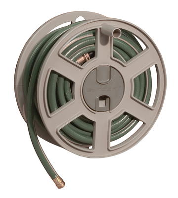 Suncast 150 ft. Gray Free Standing Hideaway Hose Reel - Yahoo Shopping