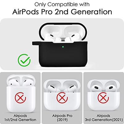  Case for Airpods Pro 2nd Generation - VISOOM Airpods Pro 2  Cases Cover Women 2022 Silicone iPod Pro 2 Earbuds Wireless Charging Cases  Girl Bling Keychain for Apple Airpod Gen Pro