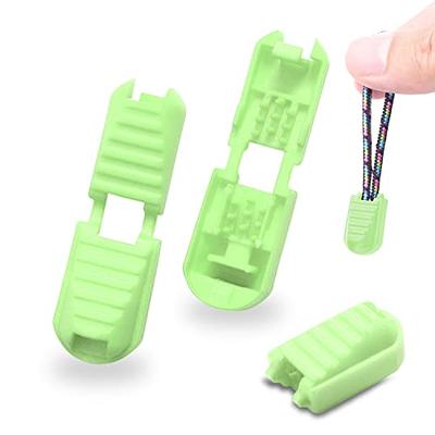 10 Pack Elastic Shoe Lace End Clips, Paracord Bungee Shoe String Ends Caps,  No Tie Shoelace Locks for Sneakers Boot, Assorted Plastic Zipper Pull Cord