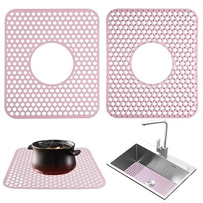 Silicone Sink Mat Toovem Kitchen Sink Mats 26''x14'' Sink Protectors for  Kitchen Sink with Heat Resistant Flexible Stable for Bottom of Farmhouse