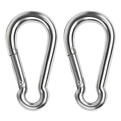 Heavy Duty Carabiner Clip, Lsqurel Stainless Steel Spring Snap Hook Metal  Clips for Swing, Fitness, Camping, Hiking (5.5inch, 2pcs) - Yahoo Shopping