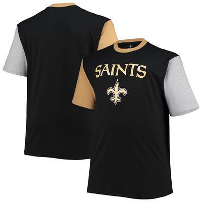 Men's '47 Black New Orleans Saints Team Stripe T-Shirt Size: Small