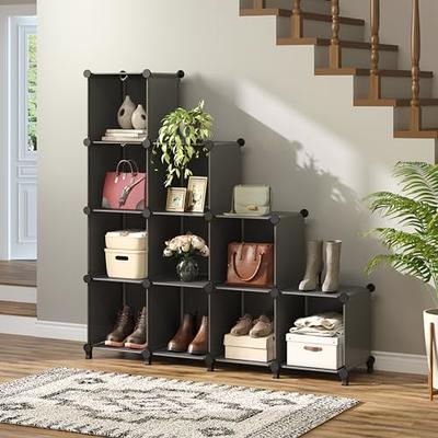 Greenstell Plastic Stackable Cube Storage Organizer 12 Portable Closet