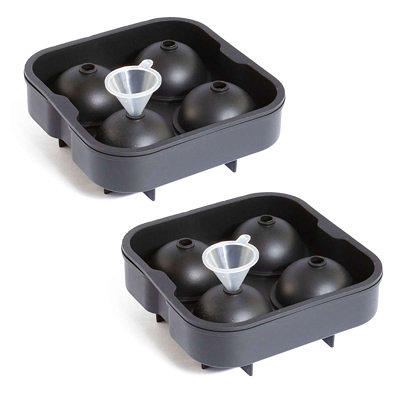 2pcs Sphere Ice Molds, Ice Cube Trays Large Silicon Ice Cubes Mold