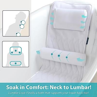 Luxury Full Body Bath Pillow Bathtub Cushion with 14 Suction Cups 3D Air  Mesh Fit Any Tub