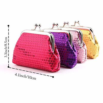 Oyachic 4 Packs Sequin Coin Pouch