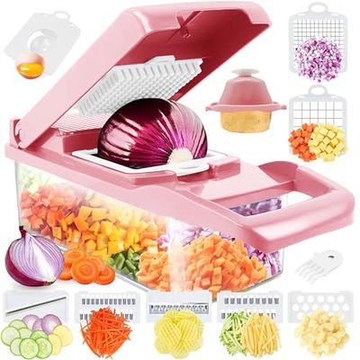 Anatole Commercial French Fry Cutter with 1/2'' 3/8'' 1/4'' 8-Wedge  Stainless Steel Blades Professional Potato Cutter Dicer Manual Vegetable  Chopper